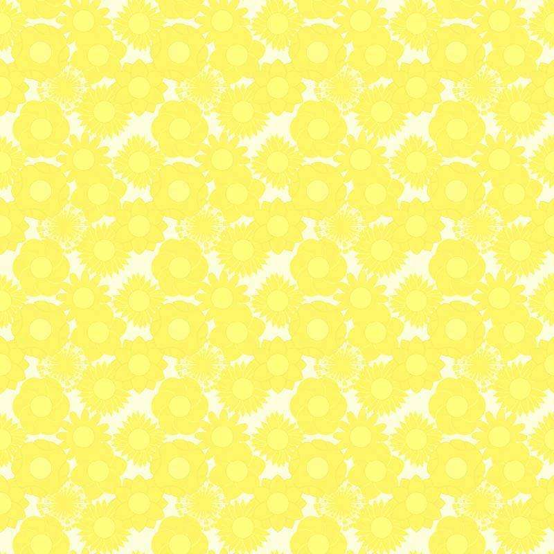 Seamless yellow floral pattern on a pale background