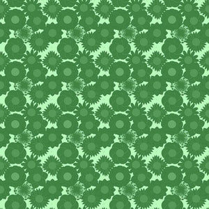 Seamless green floral pattern