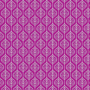 Repeated leaf pattern on a purple background