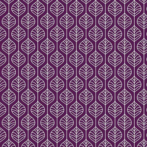 Geometric leaf pattern in shades of purple