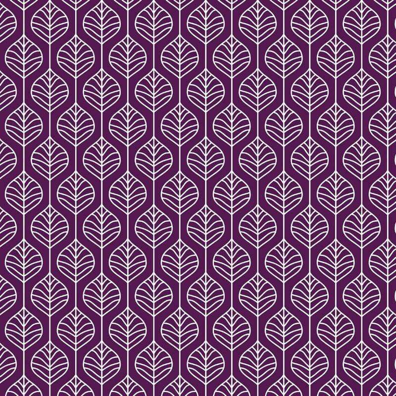Geometric leaf pattern in shades of purple