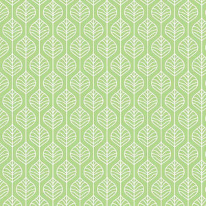 Elegant green and white leaf pattern