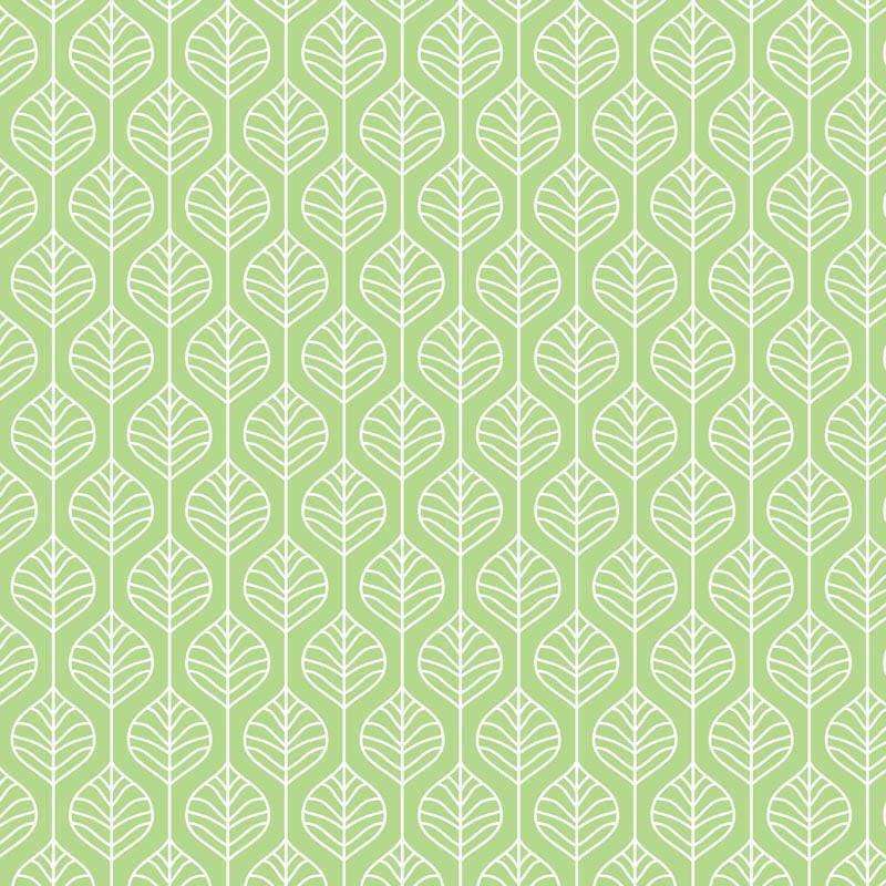 Elegant green and white leaf pattern