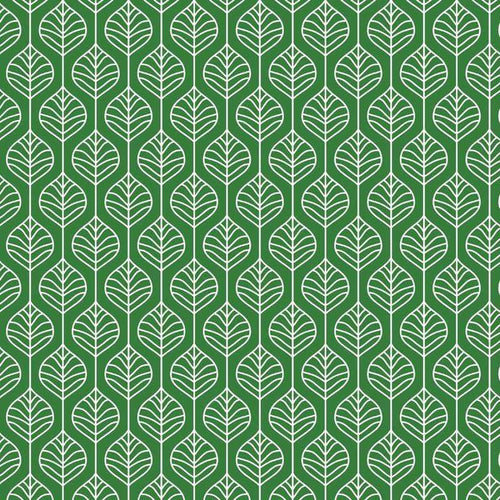 Seamless green and white leaf pattern