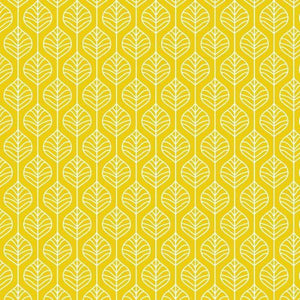 Symmetrical leaf pattern in shades of yellow and white