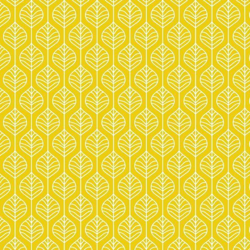 Symmetrical leaf pattern in shades of yellow and white