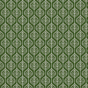 Repetitive leaf pattern in green and white