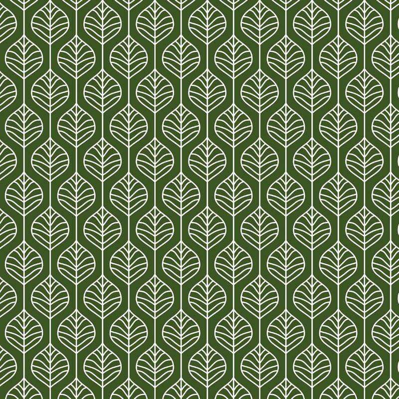 Repetitive leaf pattern in green and white