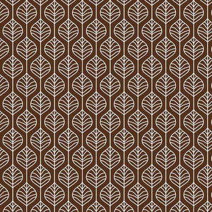 Repeating leaf pattern in earth tones