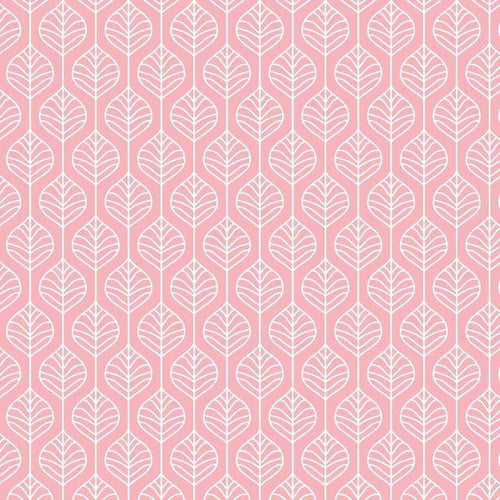 Seamless blush pink leaf pattern