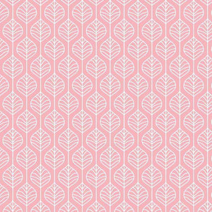 Seamless blush pink leaf pattern