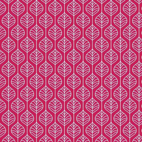 Red and white leaf pattern design