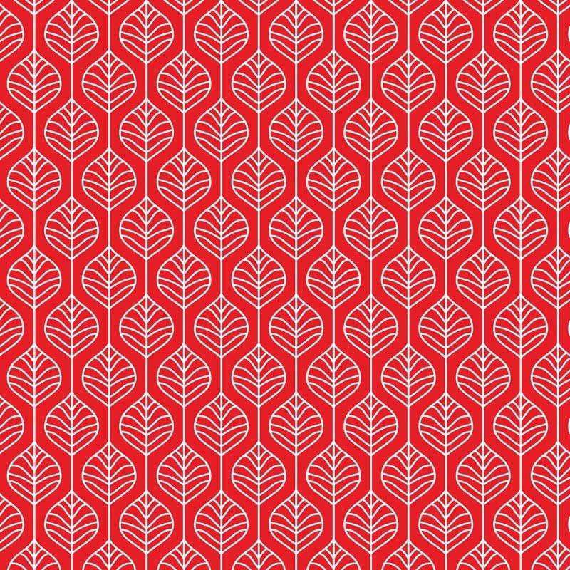 Red and white leaf pattern
