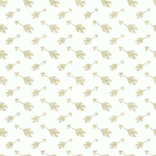 A repeating pattern of stylized golden arrows on an ivory background