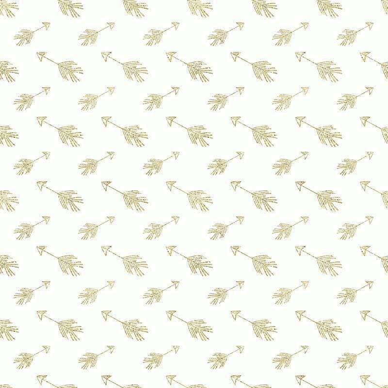 A repeating pattern of stylized golden arrows on an ivory background
