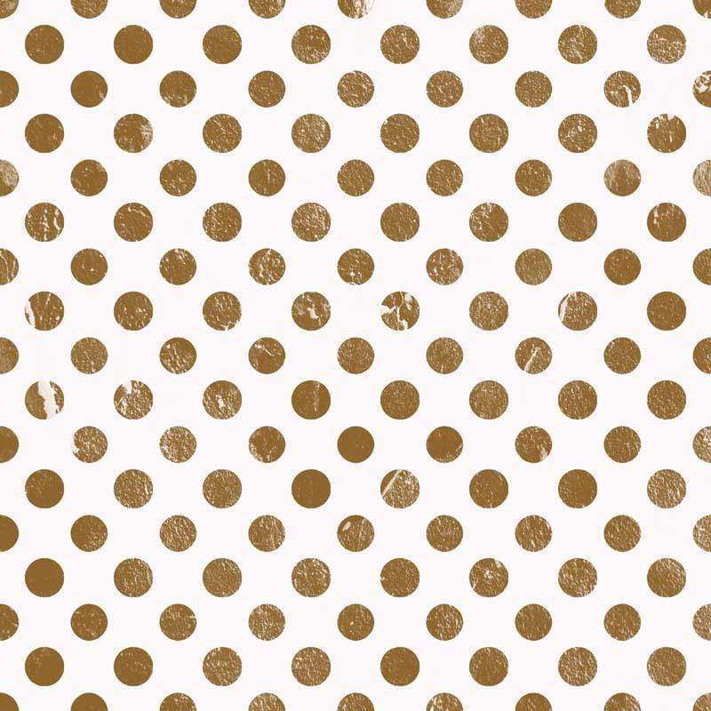 A pattern of distressed golden dots on a white background