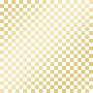 A seamless checkered pattern in shades of gold and ivory