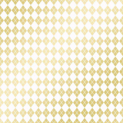 Square-patterned design in soft golden and white hues