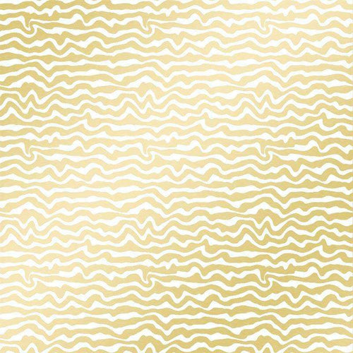 Abstract wavy pattern in gold and white