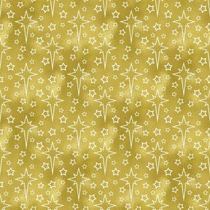 Golden starry pattern on olive background