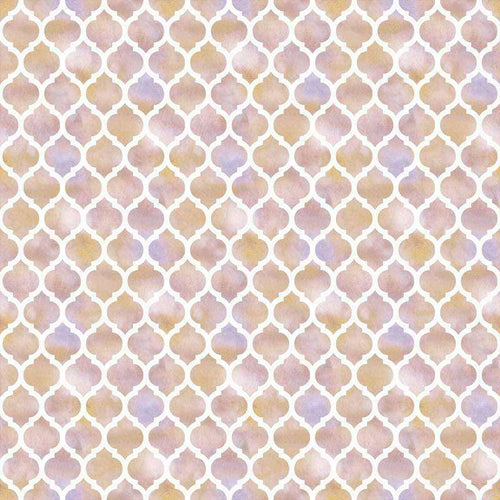 Abstract arabesque pattern in watercolor style