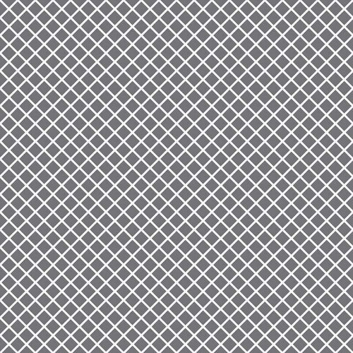 Geometric gray lattice pattern on a white background