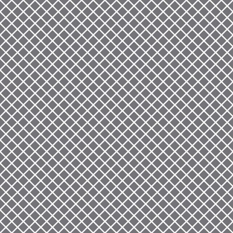 Geometric gray lattice pattern on a white background
