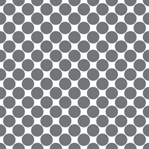 Seamless grey polka dot pattern on white background