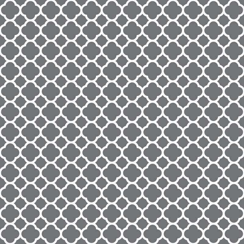 Seamless grey Moroccan quatrefoil pattern