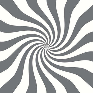 Optical illusion of a spinning vortex in black and white