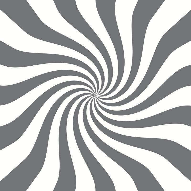 Optical illusion of a spinning vortex in black and white