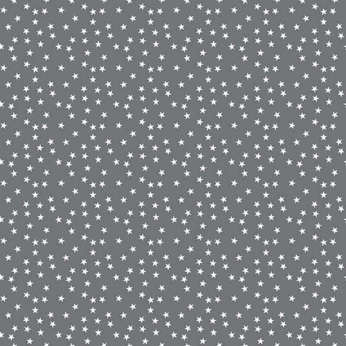 Grey fabric with small white star pattern