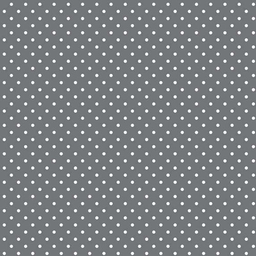 Grey fabric with white polka dots