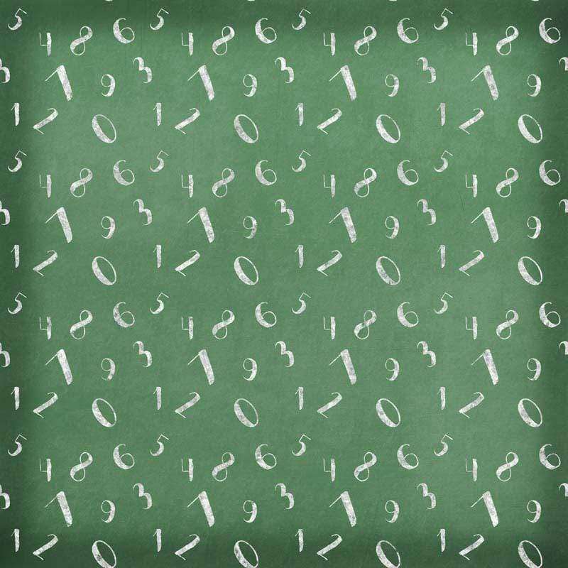 Chalkboard-style fabric with scattered white numerical figures
