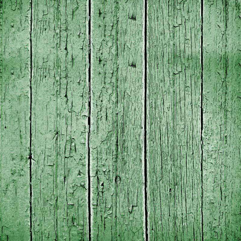 Textured green wooden planks