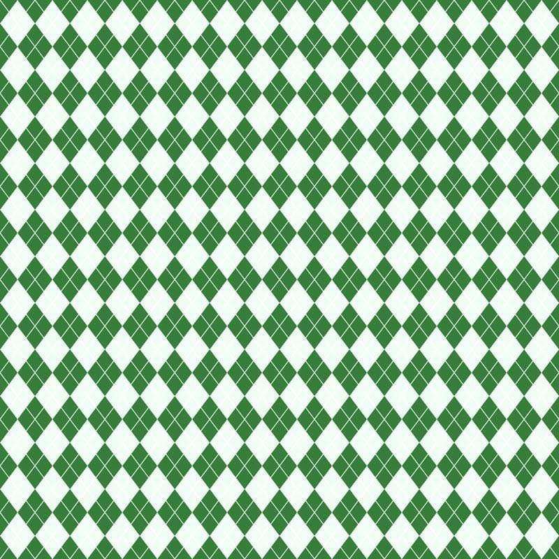 Green and white harlequin pattern