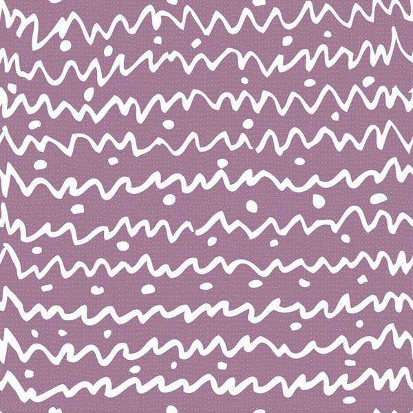 Abstract wavy and dotted pattern in lavender and white
