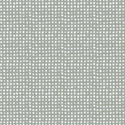 Gray fabric with white polka dots