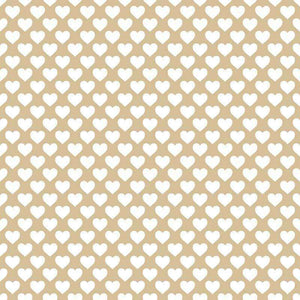 Seamless beige heart pattern on cream background