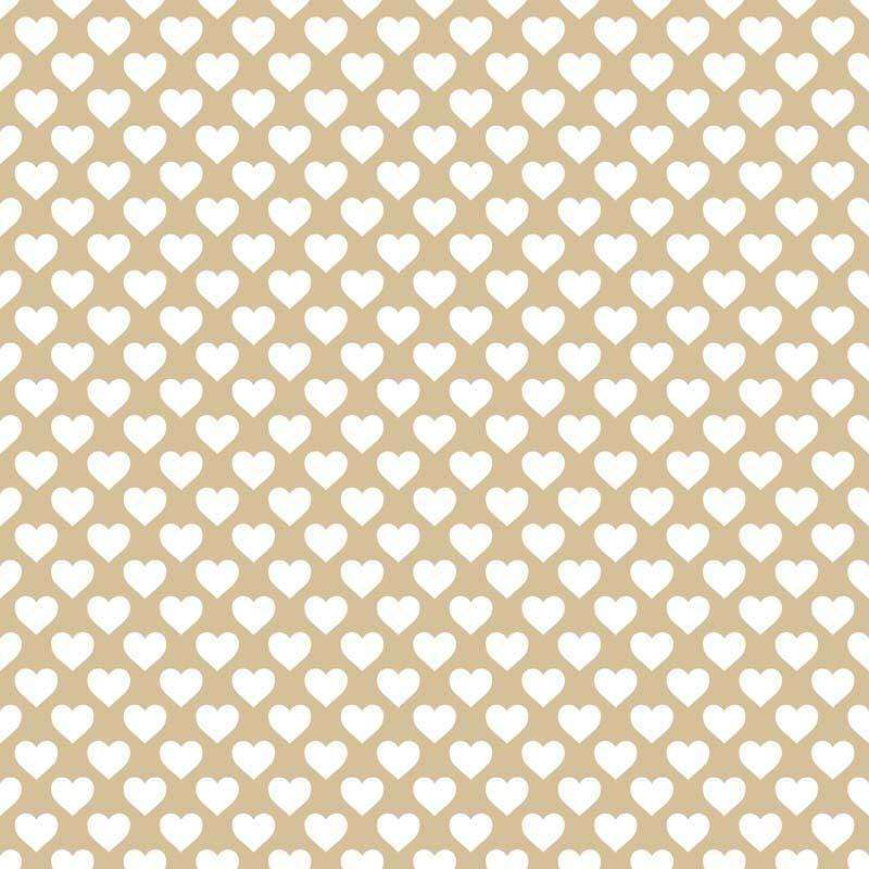 Seamless beige heart pattern on cream background