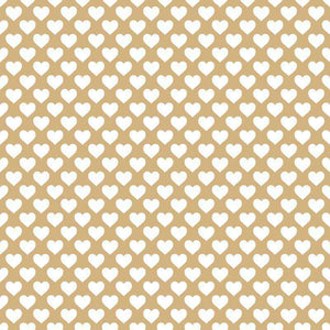 Seamless pattern of white hearts on a beige background