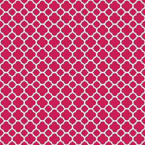 Seamless crimson and white clover pattern