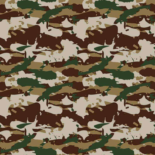 Abstract camouflage pattern in earth tones