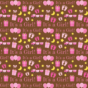 Crafter's Vinyl Supply Cut Vinyl ORAJET 3651 / 12" x 12" It's A Girl Brown - Pattern Vinyl and HTV by Crafters Vinyl Supply