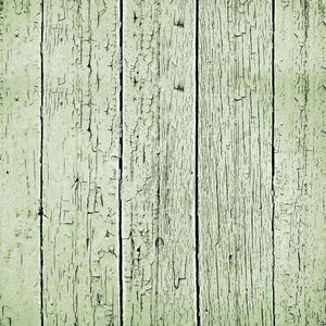 Distressed pale green wooden planks