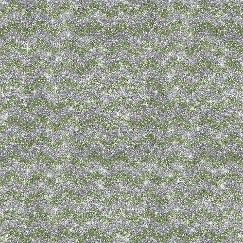 Seamless chevron pattern with green hues and starry embellishments