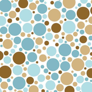 Assorted sizes of circles in calm blue and brown shades pattern