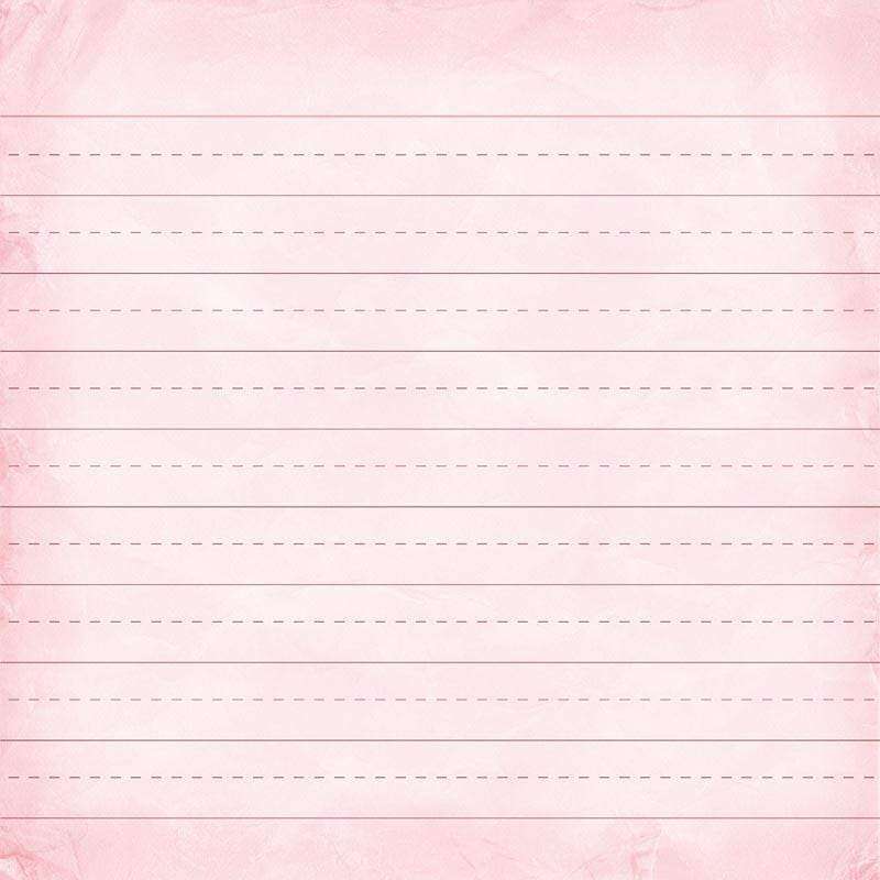 Soft pink watercolor background with dashed horizontal lines