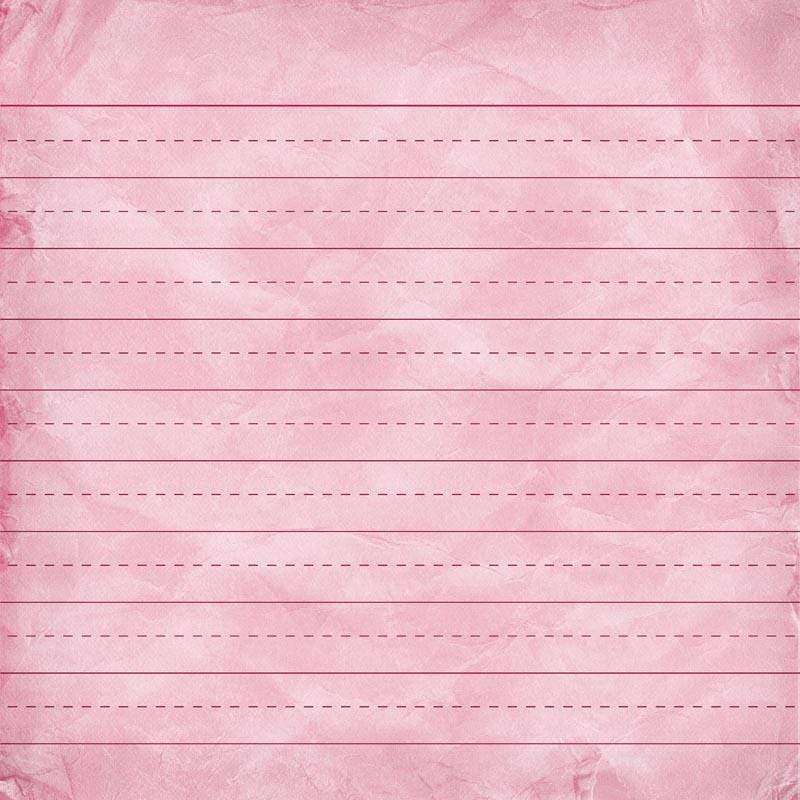 Pink crumpled fabric with dashed horizontal lines