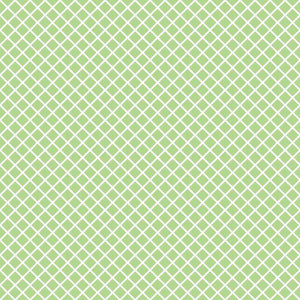 Geometric lattice pattern in soft green hues